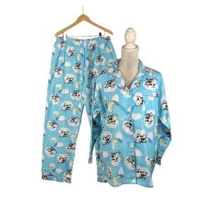 Vanessa's Intimate Collection Cow Jumped Over the Moon Flannel Pajamas Cotton XL